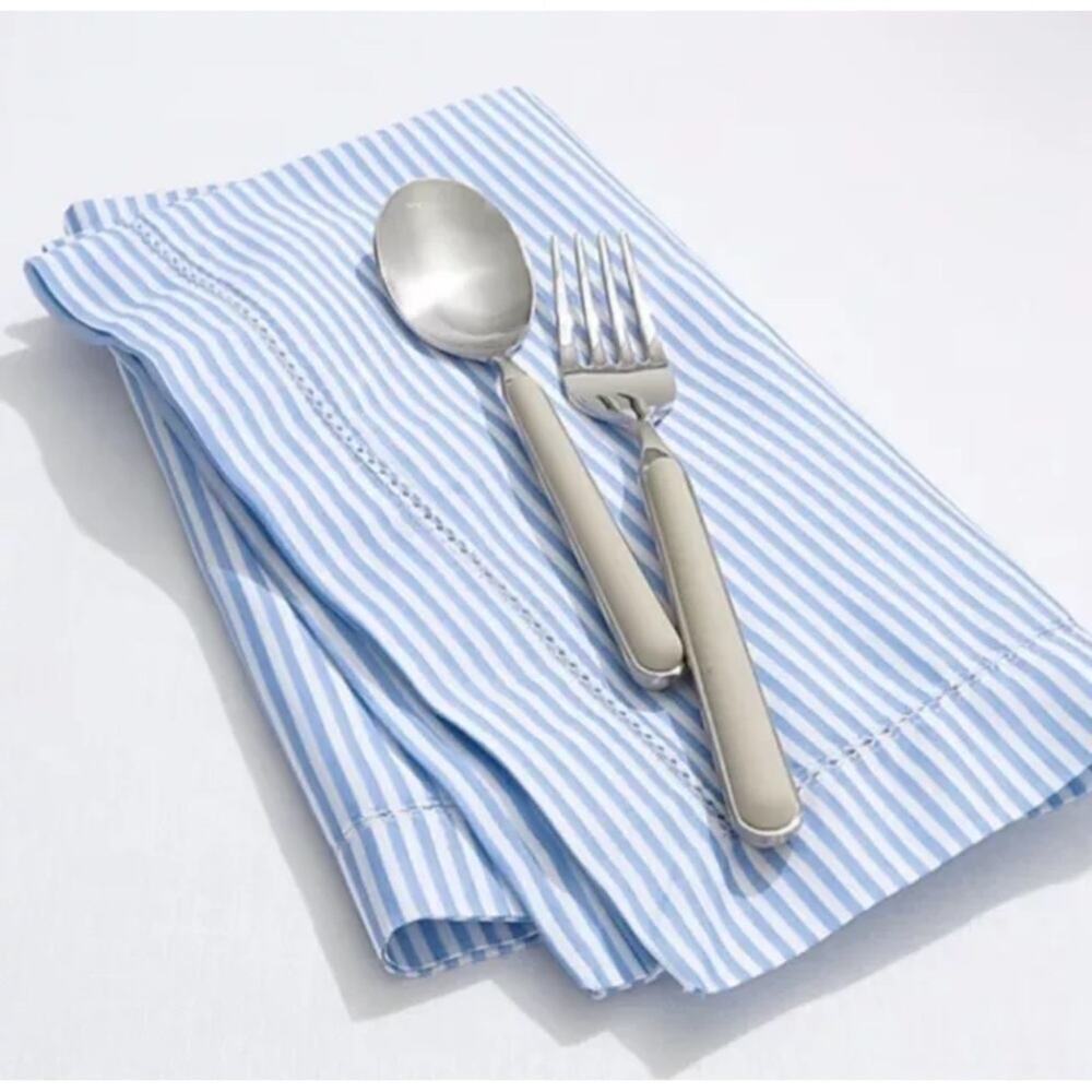 J. Crew Seersucker Stripe Placemat Set of 4 - Blue/White - New with tags